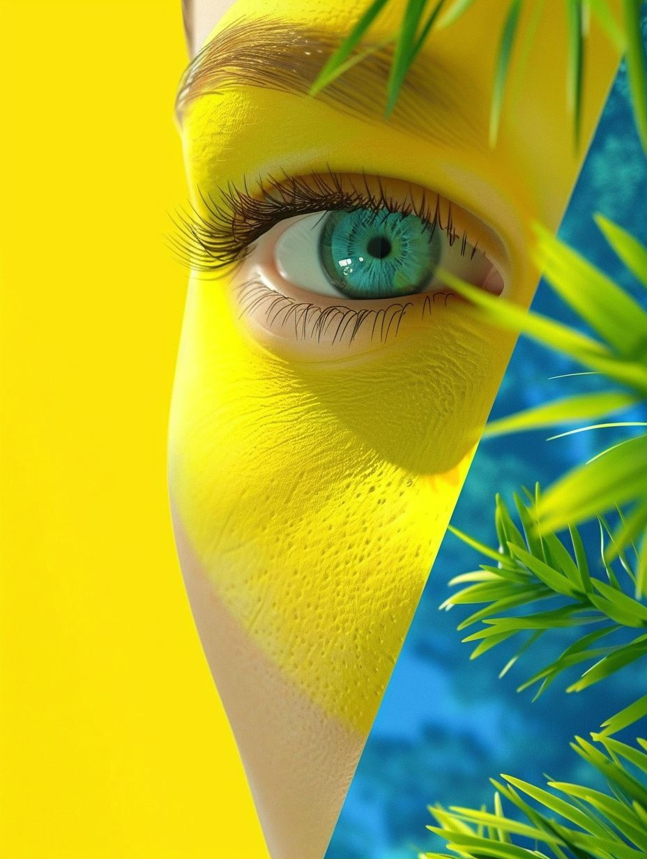 Vibrant Neon Surrealist Portraits - Image 1