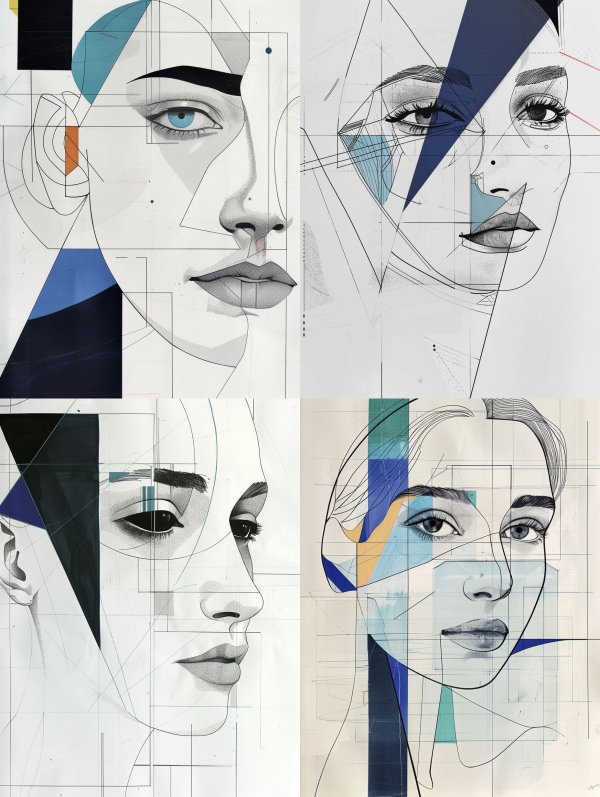 Geometric Visions of Feminine Beauty