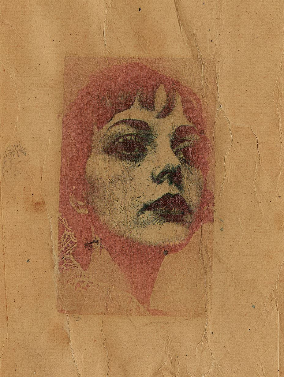 Vintage Portraits in Mixed Media Collage - Image 1