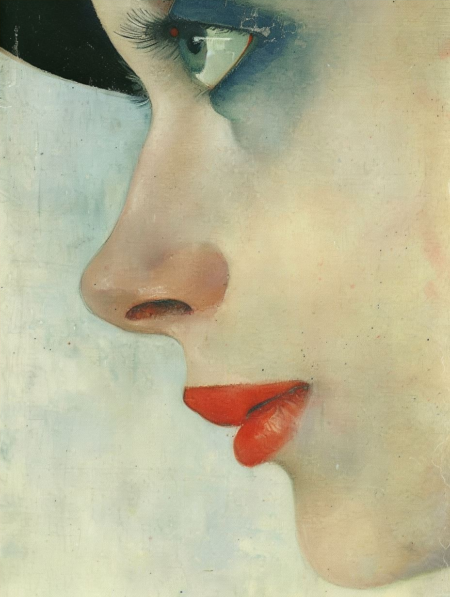 Ethereal Gaze in Distressed Oil - Image 4