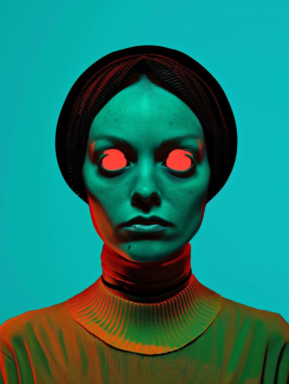 Cybernetic Duality in Neon Blue - Image 4