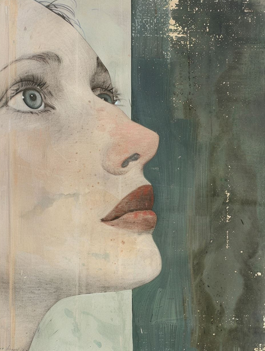 Fragmented Gazes in Green - Image 4