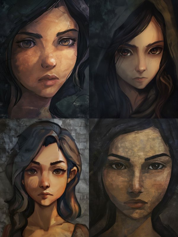 Melancholic Gaze in Digital Oil