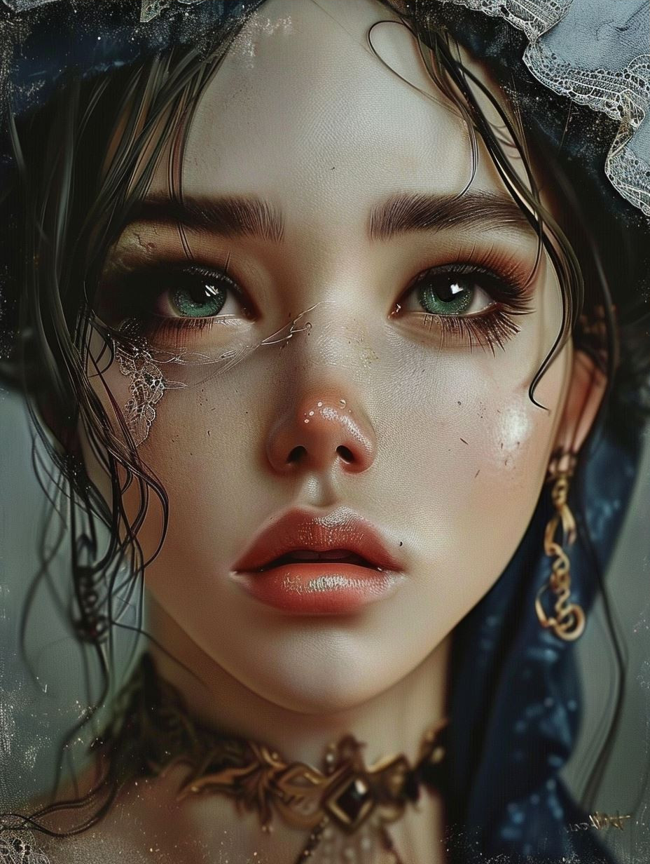 Dewy Ethereal Gothic Portrait - Image 3