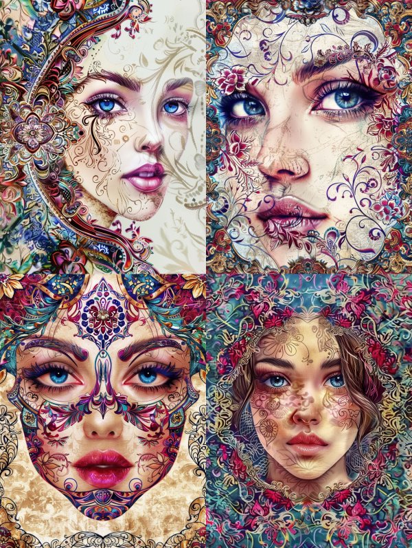 Ethereal Floral Portrait Fusion