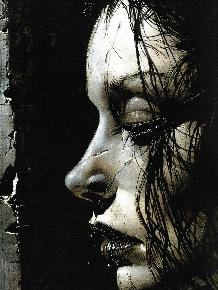 Fragmented Porcelain Gothic Portrait