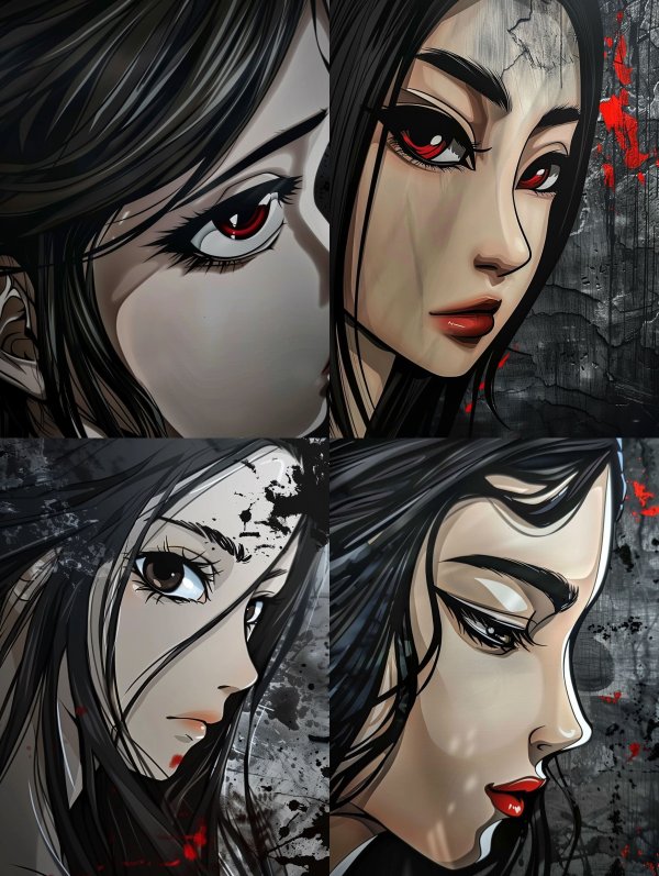 Dark Ethereal Gothic Anime Portraits