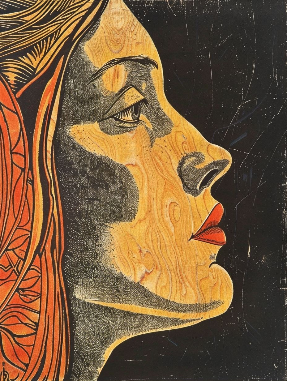 Wooden Grain Portrait - Image 1