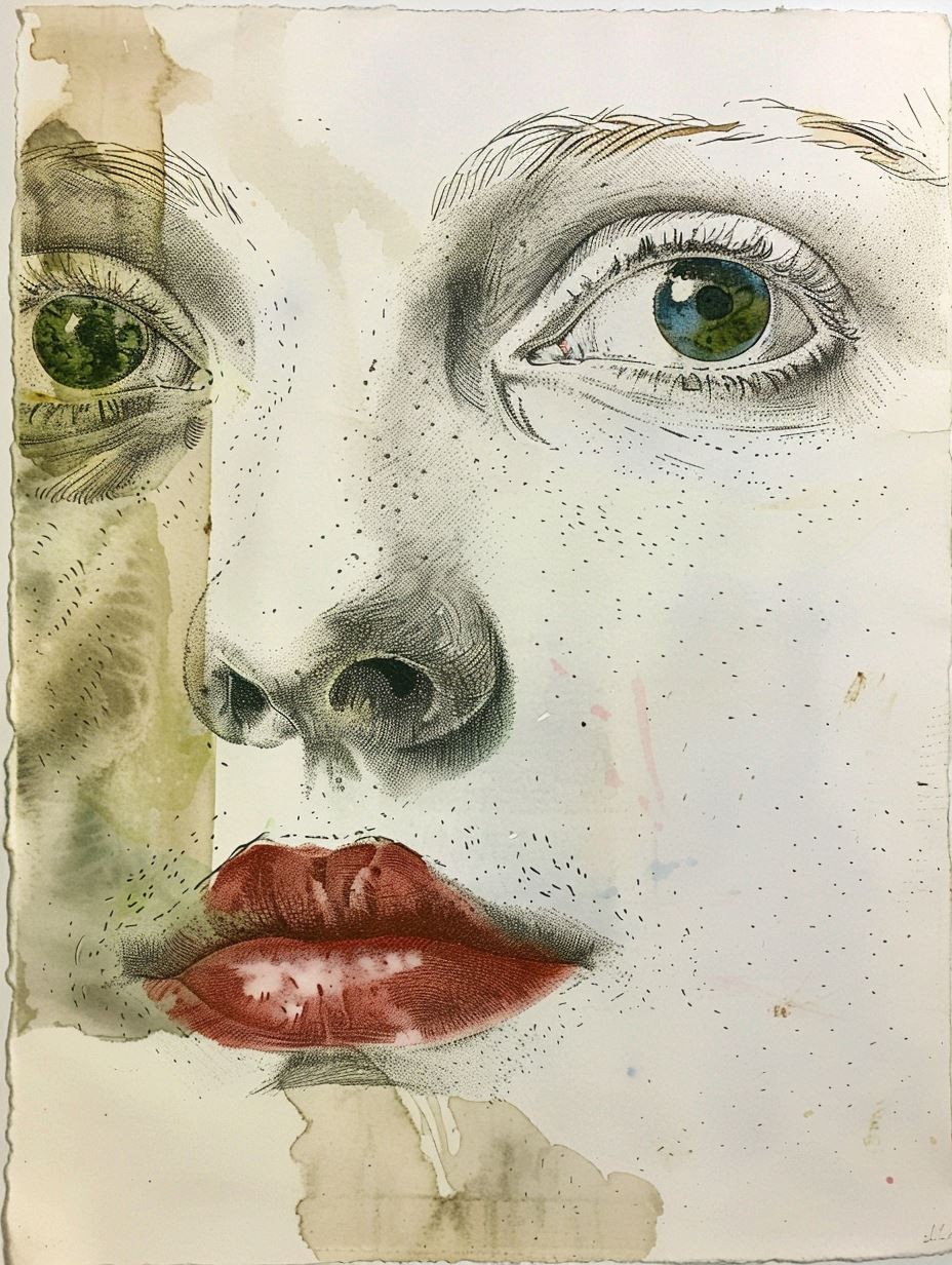 Fragmented Gaze of Vintage Ink - Image 4