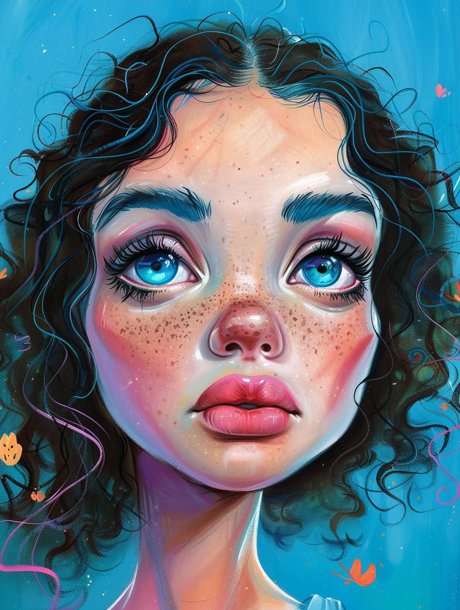 Whimsical Gaze of Pastel Dreams - Image 3