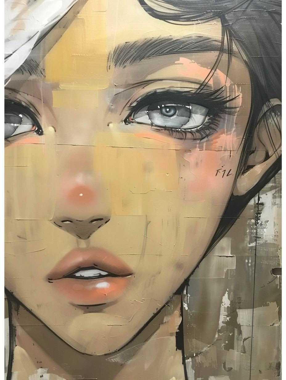 Ethereal Gazes: A Study in Anime Portraits - Image 1
