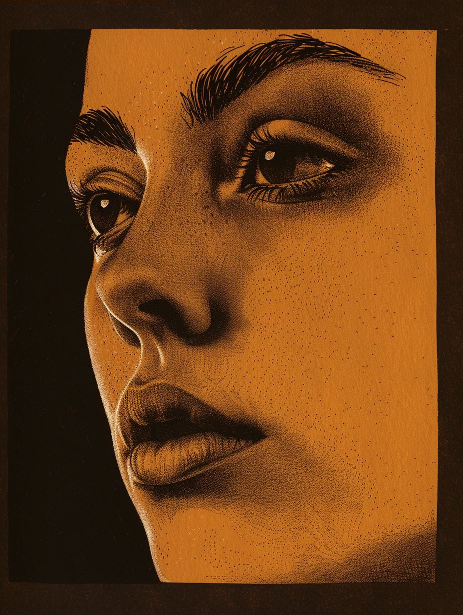 Golden Shadows Portrait Study - Image 4