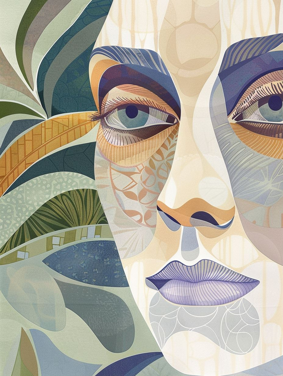 Abstract Geometric Portrait Harmony