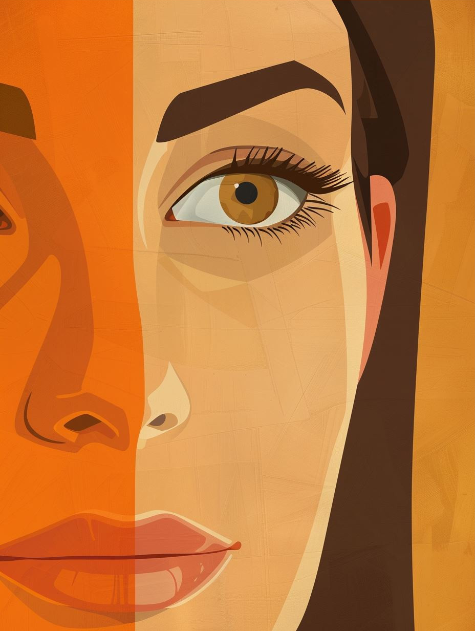 Geometric Amber Portrait Study - Image 3