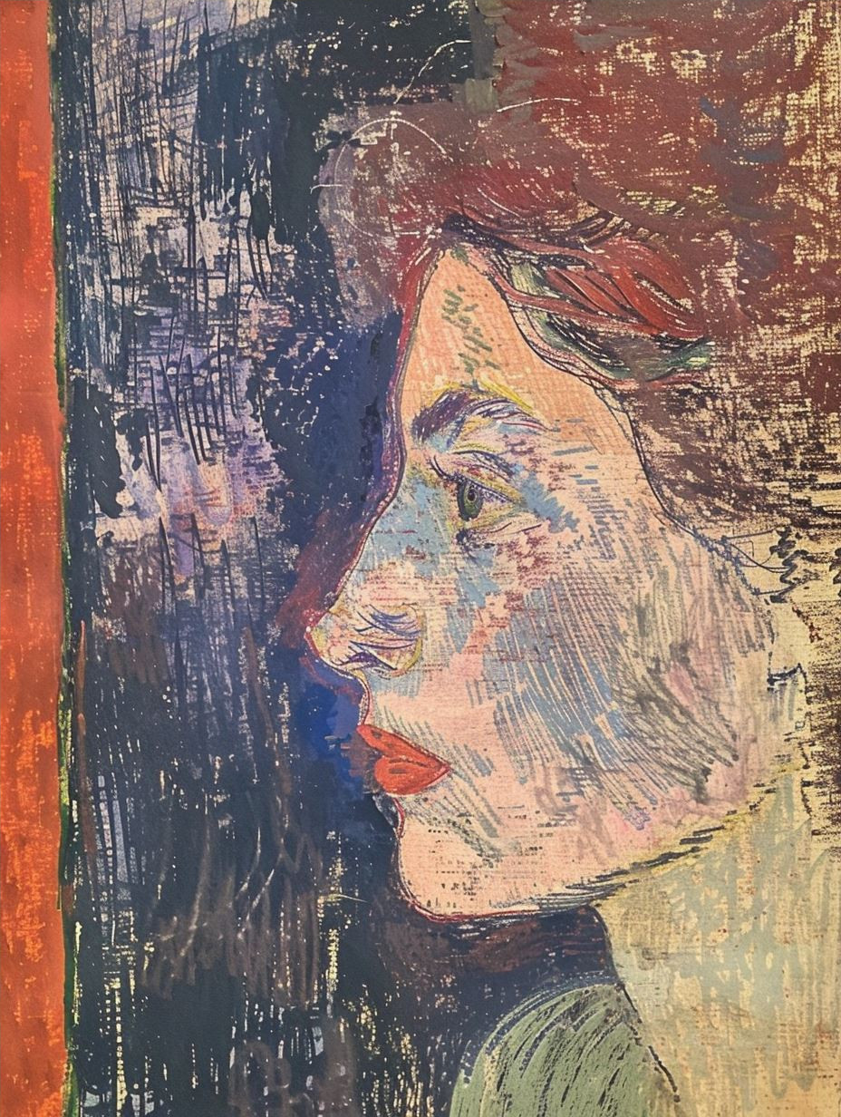 Prismatic Impasto Portrait Study - Image 4