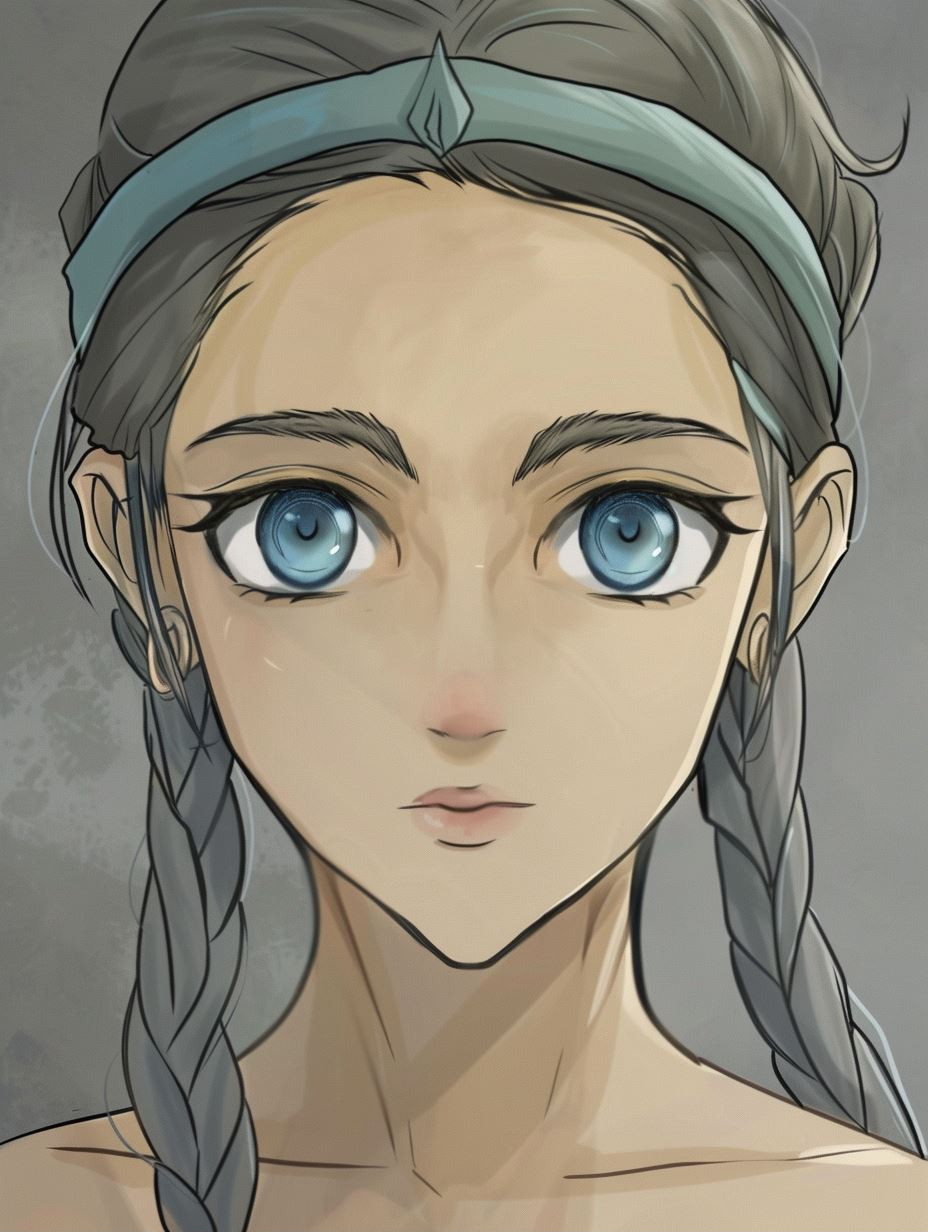 Azure Gaze Sketch - Image 2