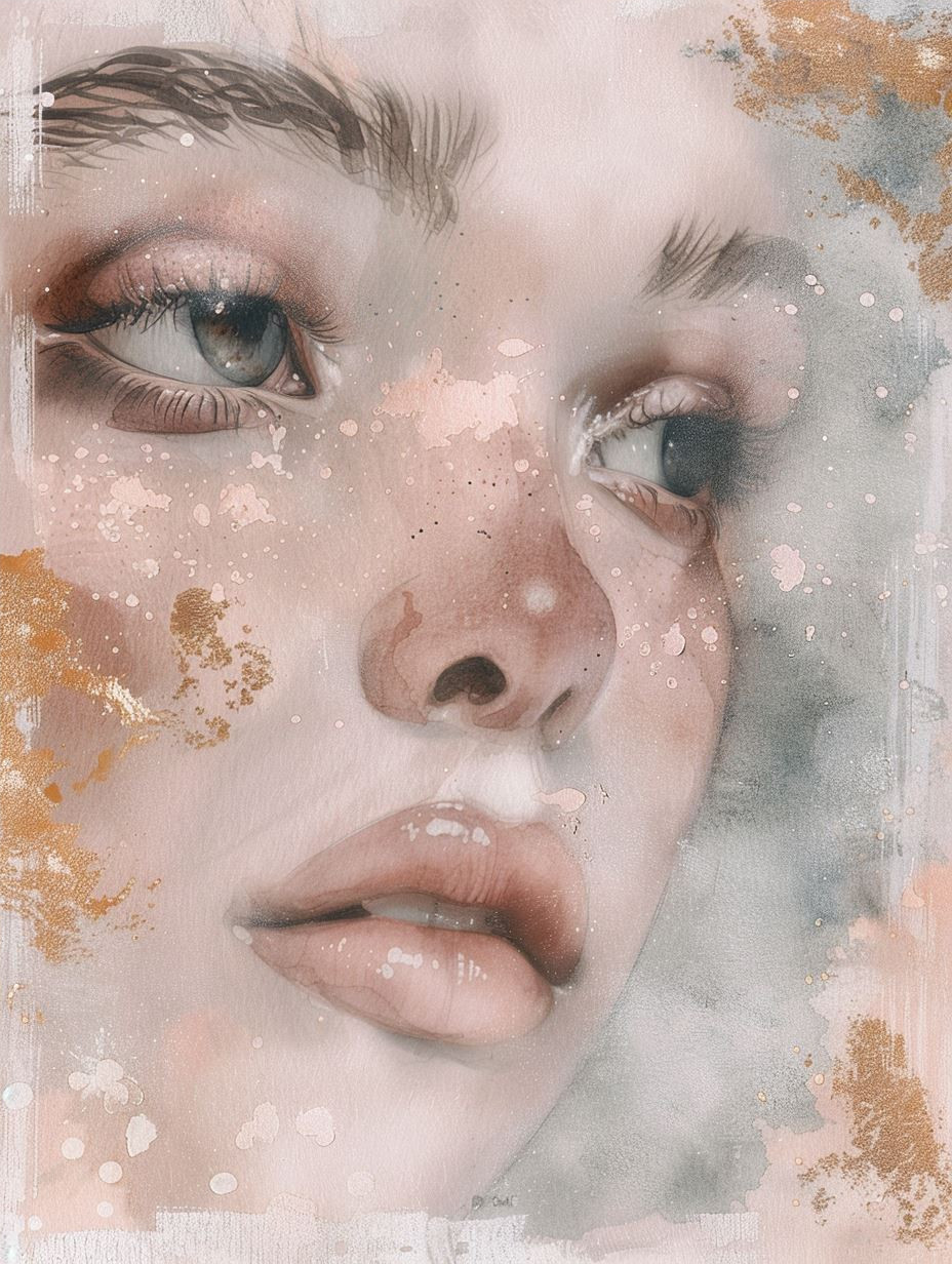 Ethereal Gilded Dream Portrait - Image 4
