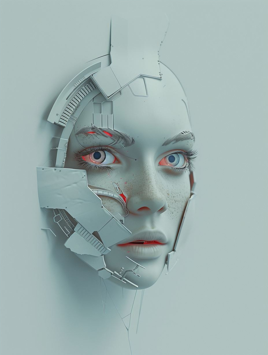 Futuristic Android Humanoid Portraits - Image 4