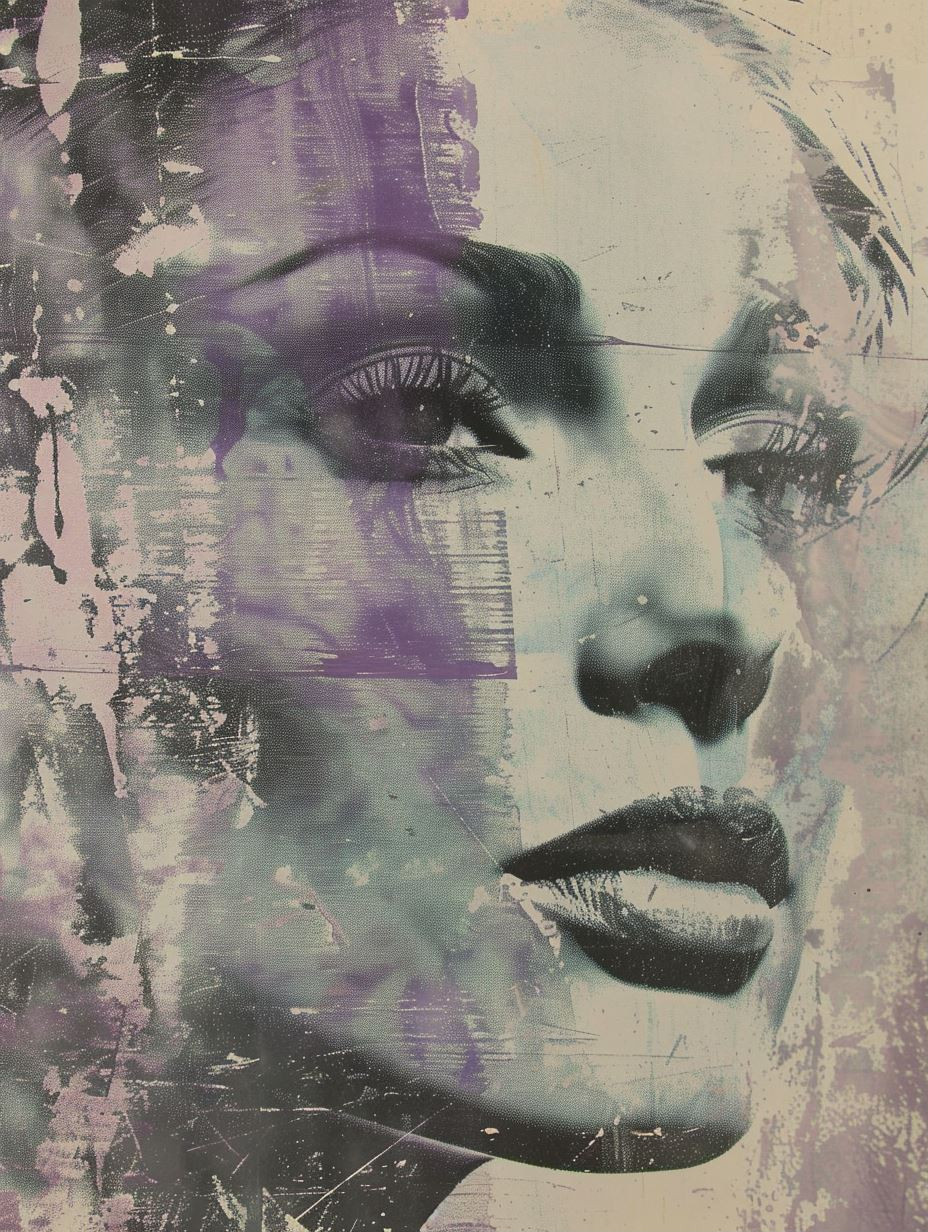 Ethereal Purple Fragmented Portraits - Image 1