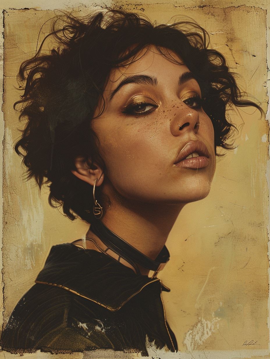 Vintage Grunge Portrait Study