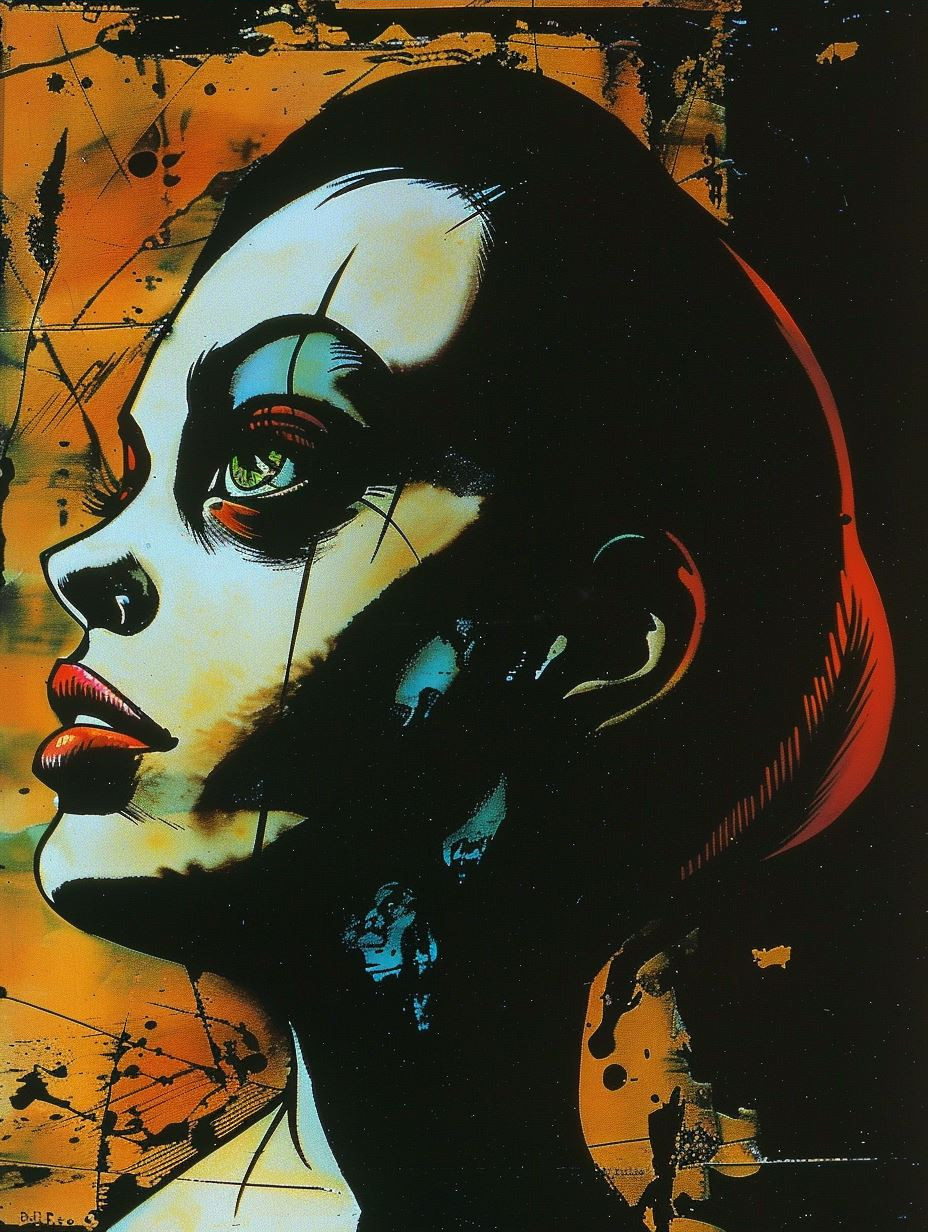 Neon Noir Expressionist Portraits - Image 3