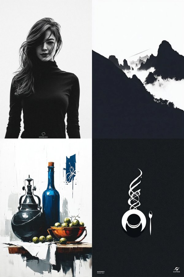 Monochrome Visions: A Four-Part Study