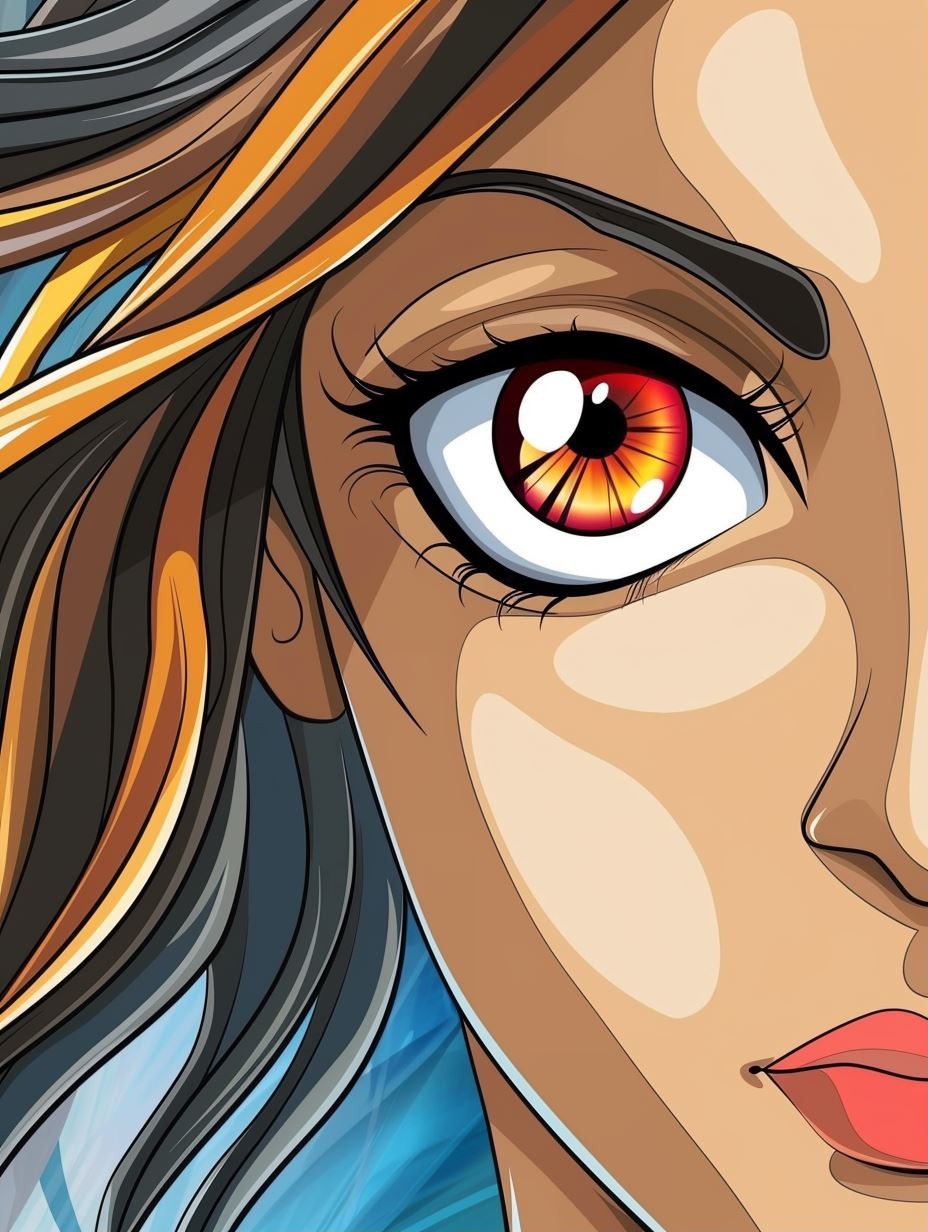 Amber Gaze Anime Art - Image 1