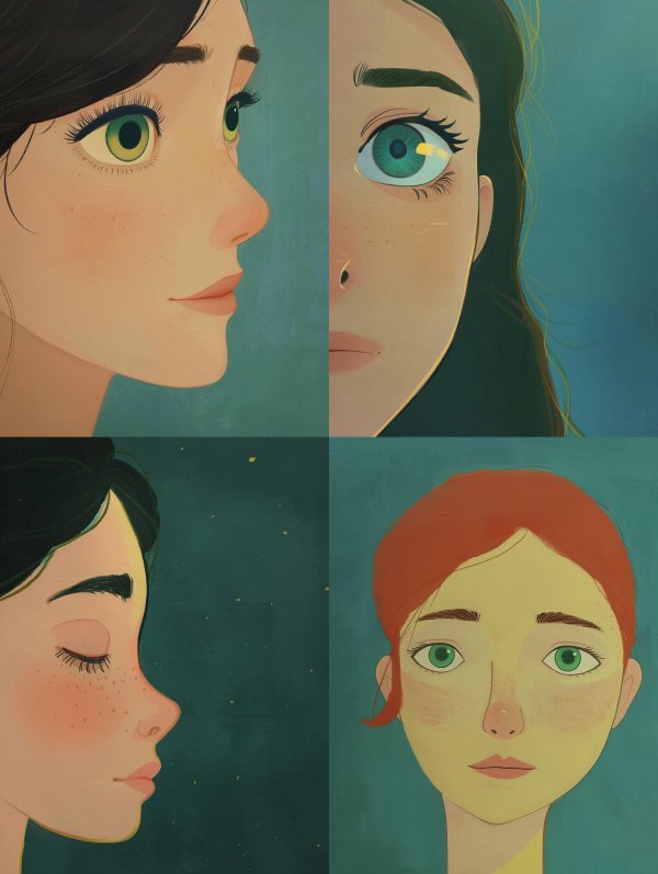 Soft Gaze Digital Portraits