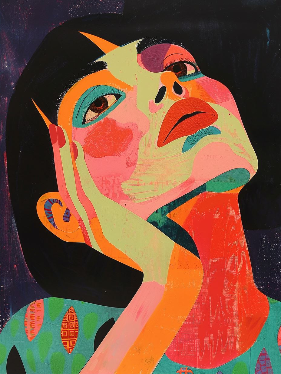 Vibrant Modernist Portrait Collage - Image 2