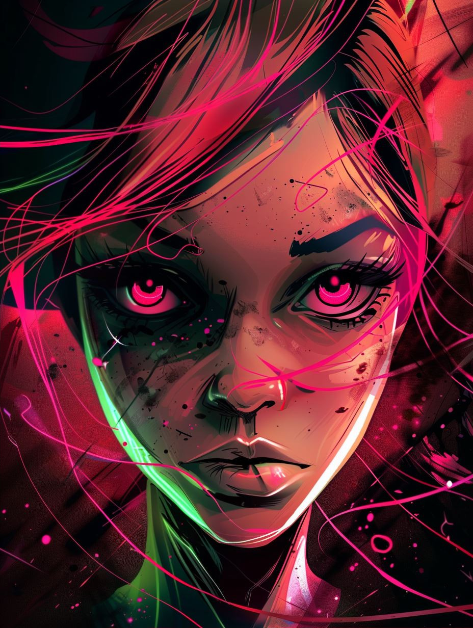 Neon Cybernetic Fluid Entity - Image 2