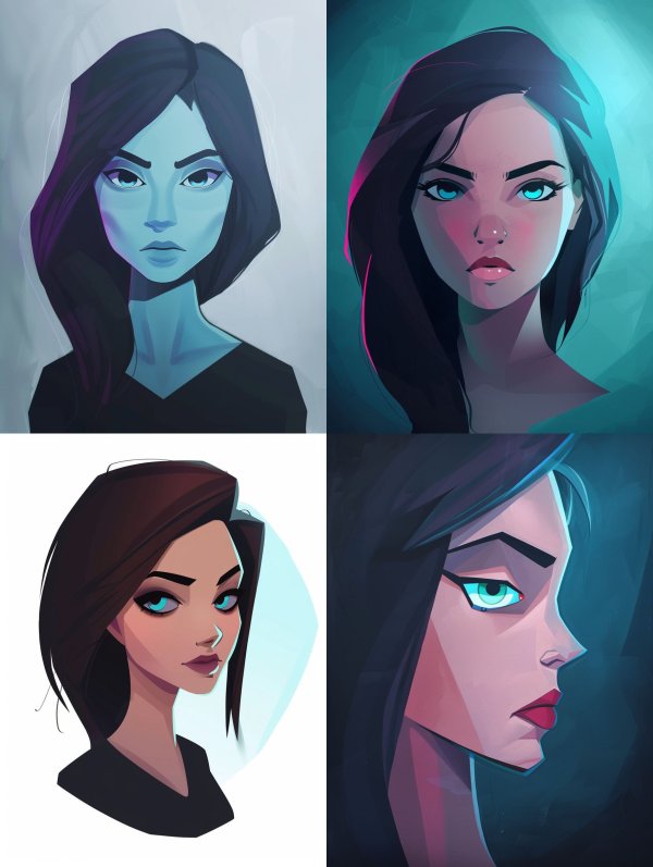 Neon Shadows: Digital Portrait Study