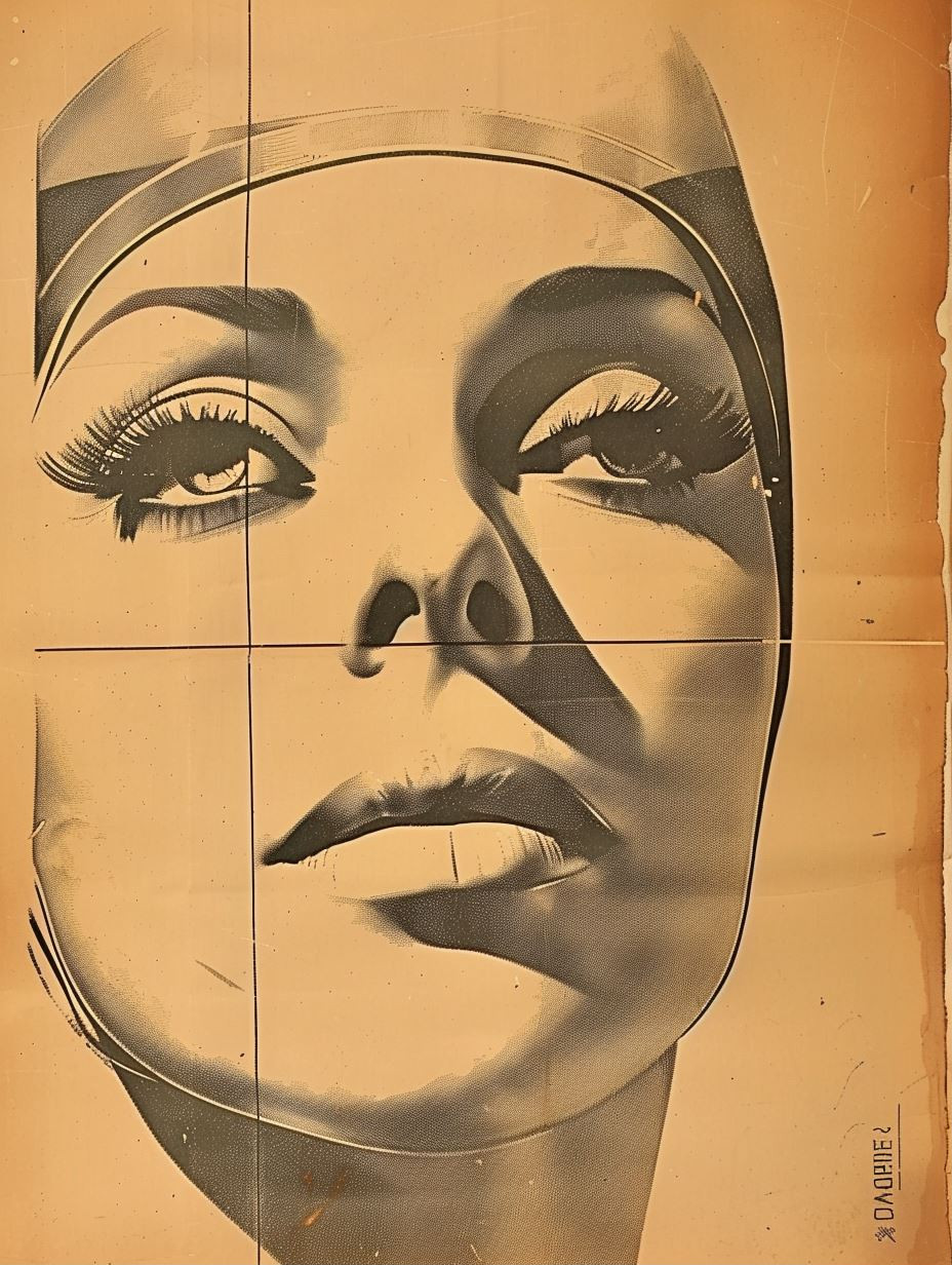Vintage Mid-Century Pop Art Portraits - Image 1
