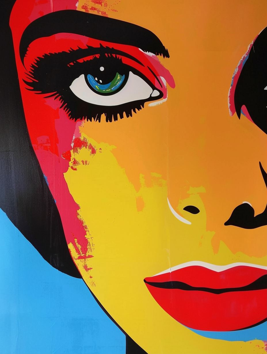 Vibrant Pop Art Quad Portrait - Image 1