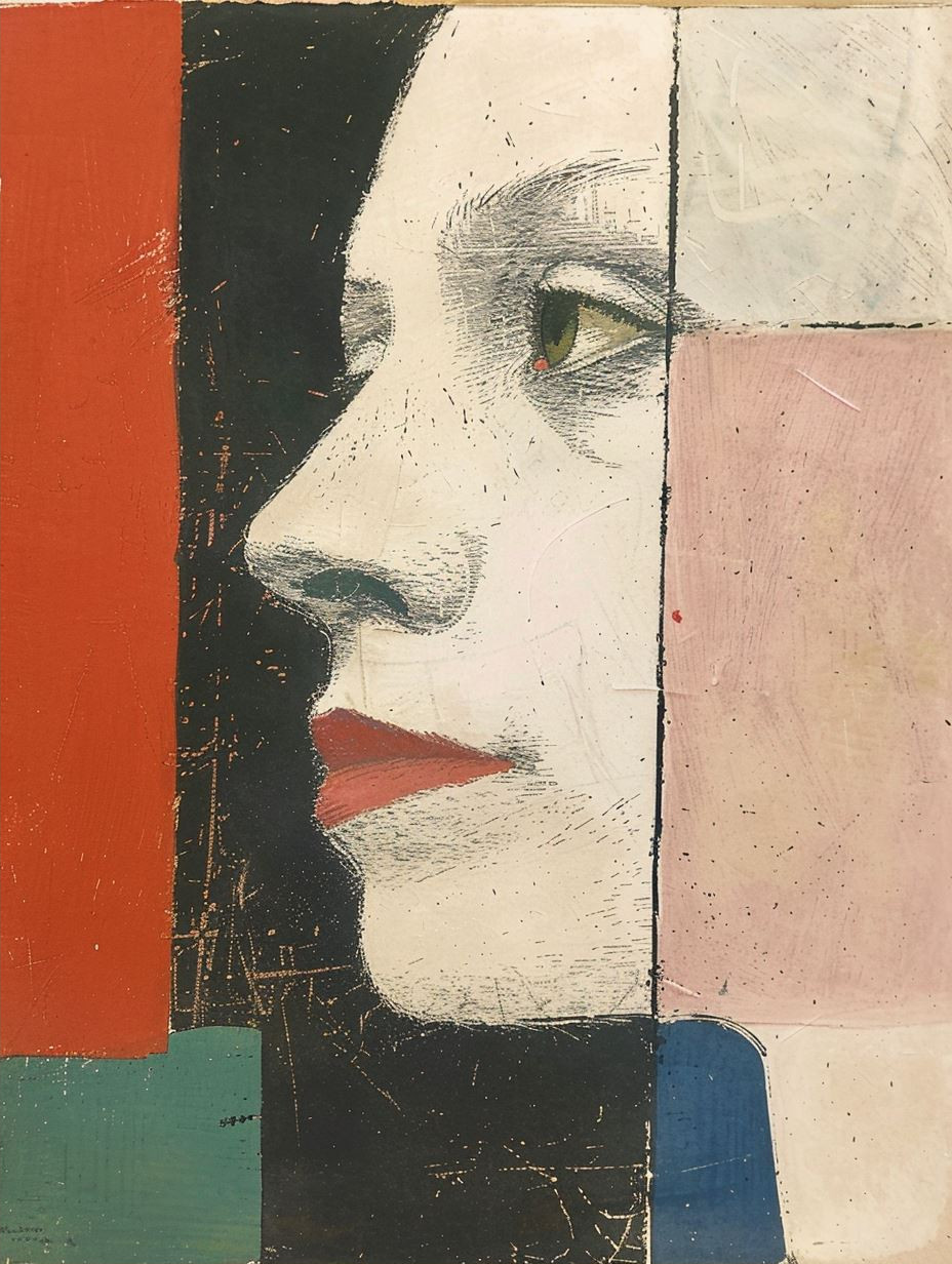 Fragmented Gazes in Geometric Harmony - Image 2