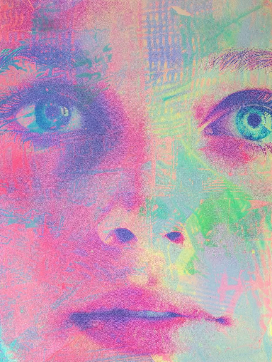 Neon Dreams Pastel Portraits - Image 2