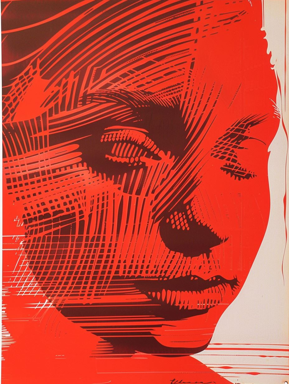 Crimson Lines: A Study of Four Faces - Image 4