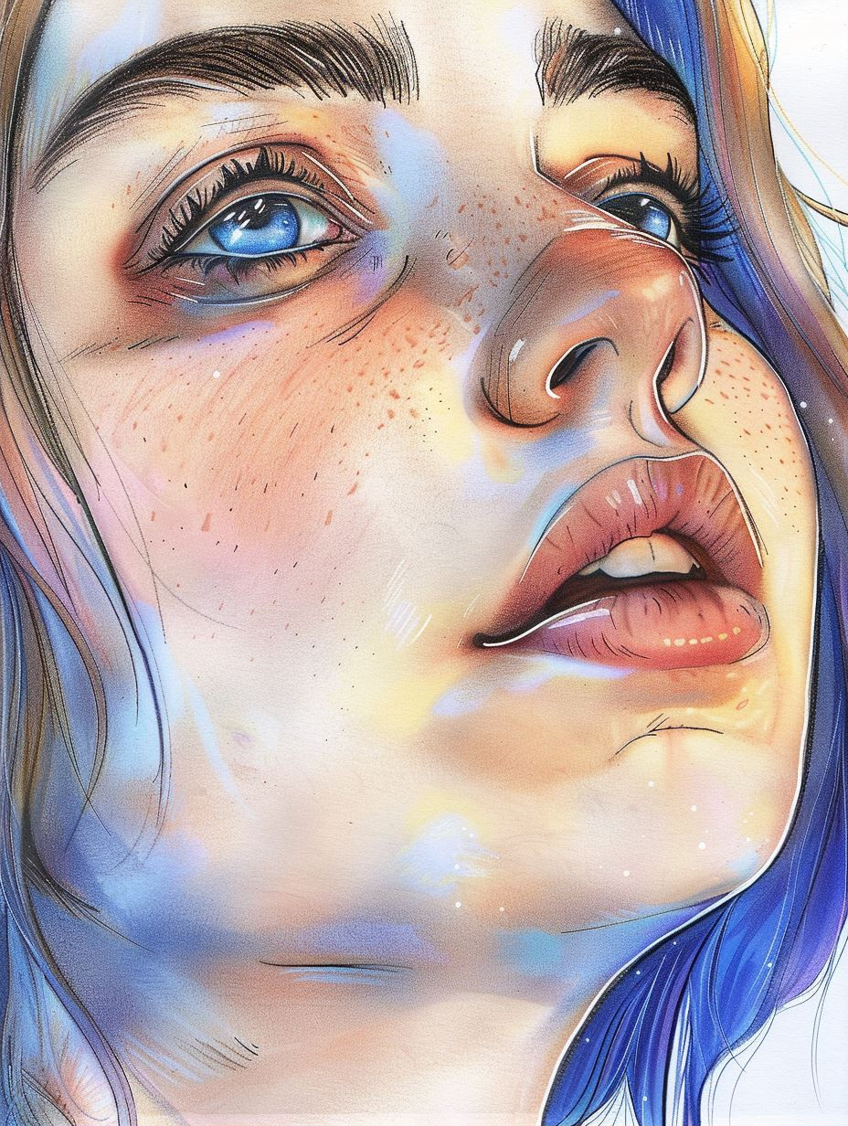 Ethereal Gaze: A Digital Portrait Study - Image 2