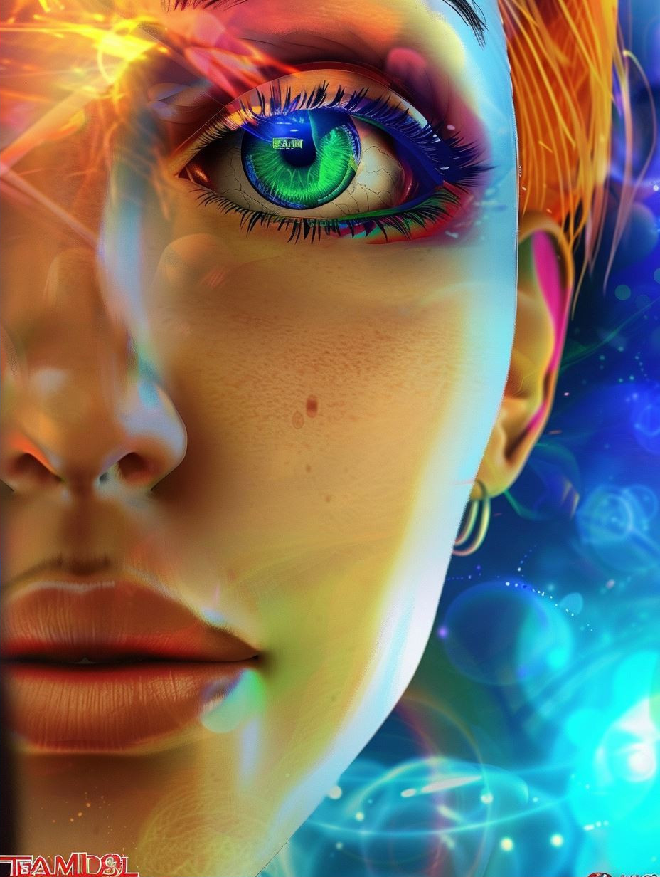 Surreal Neon Fragmented Portraits - Image 2