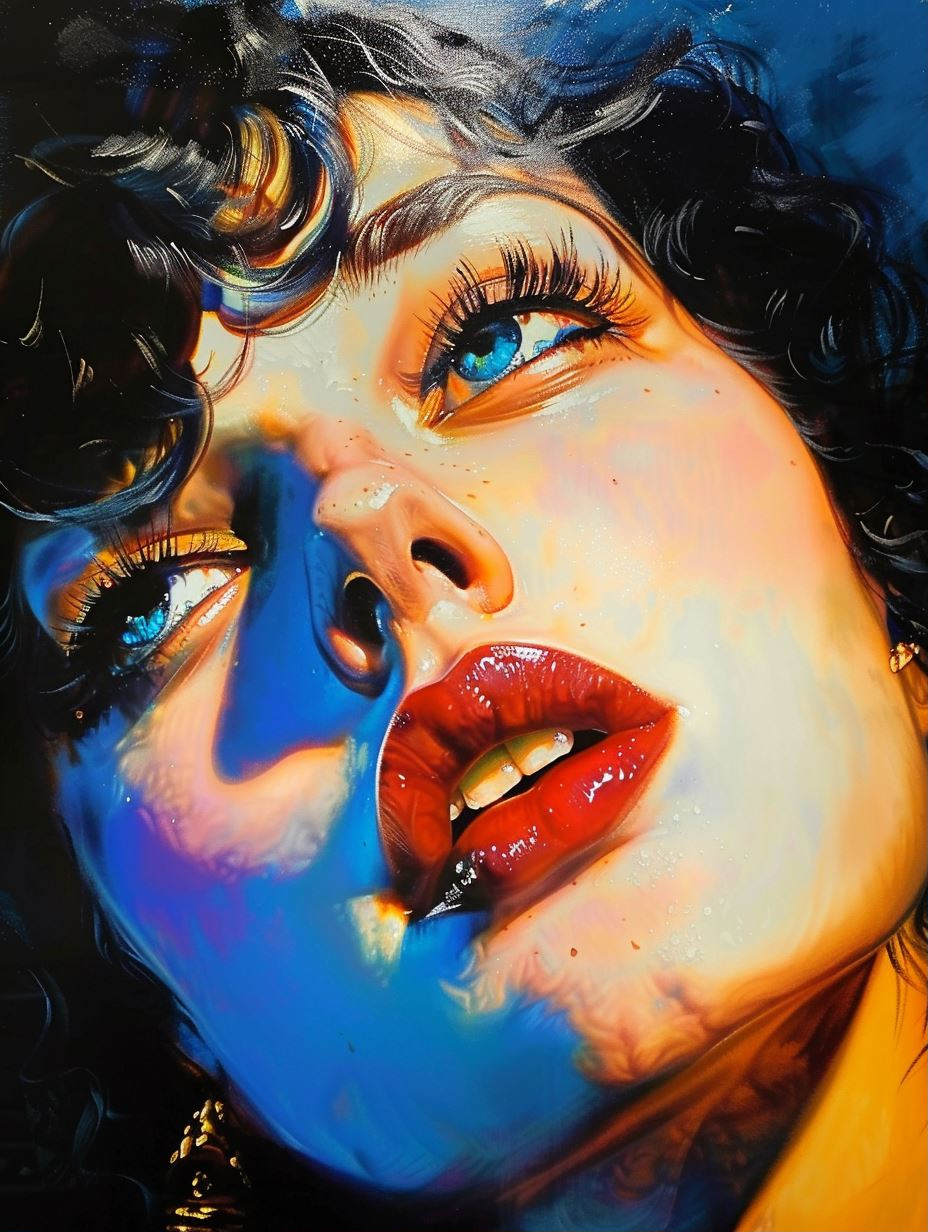 Vibrant Surrealist Portrait Study