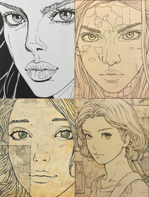 Faces of Ink and Imagination