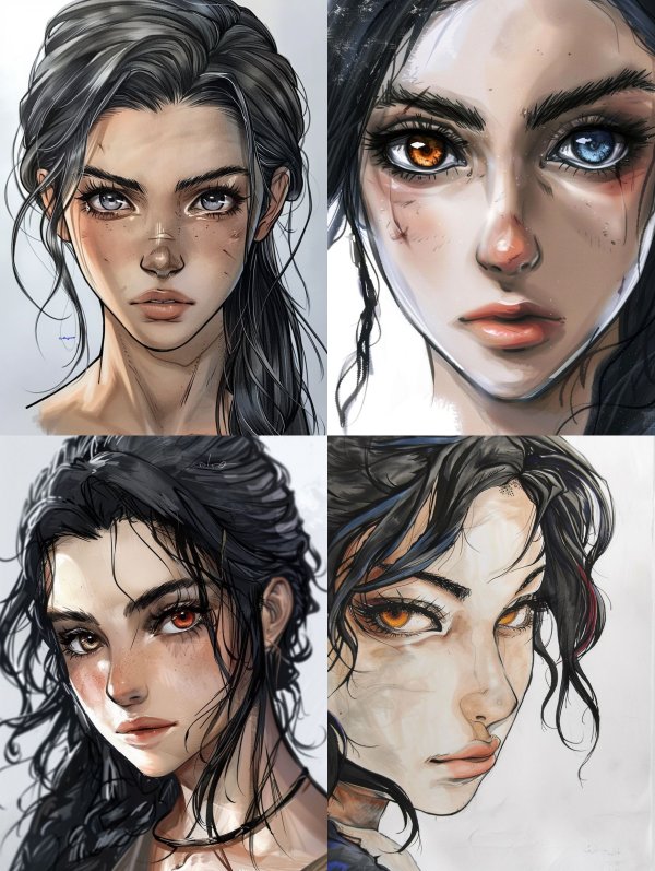 Mystic Gazes: Digital Portrait Studies