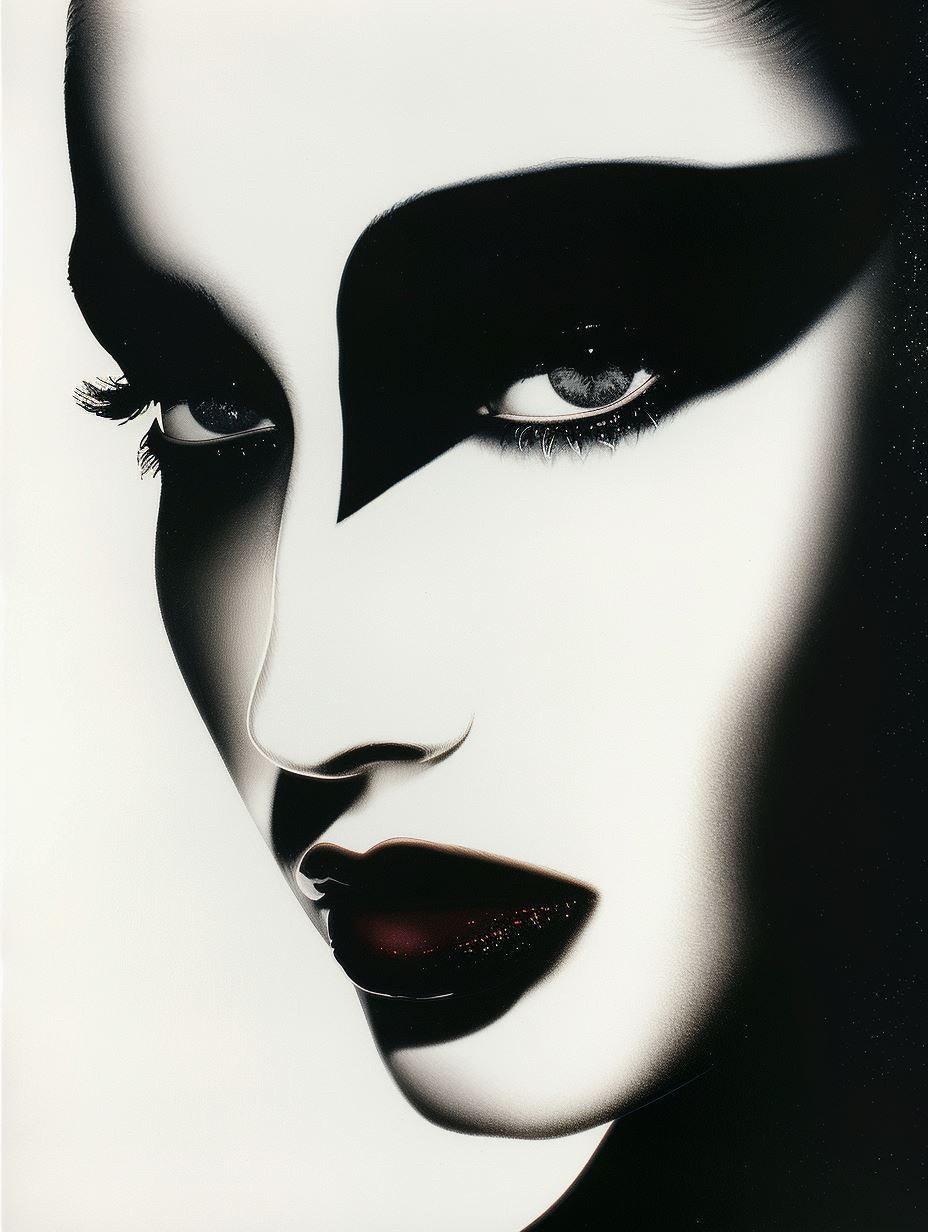 Noir Glamour High Contrast Portrait - Image 4