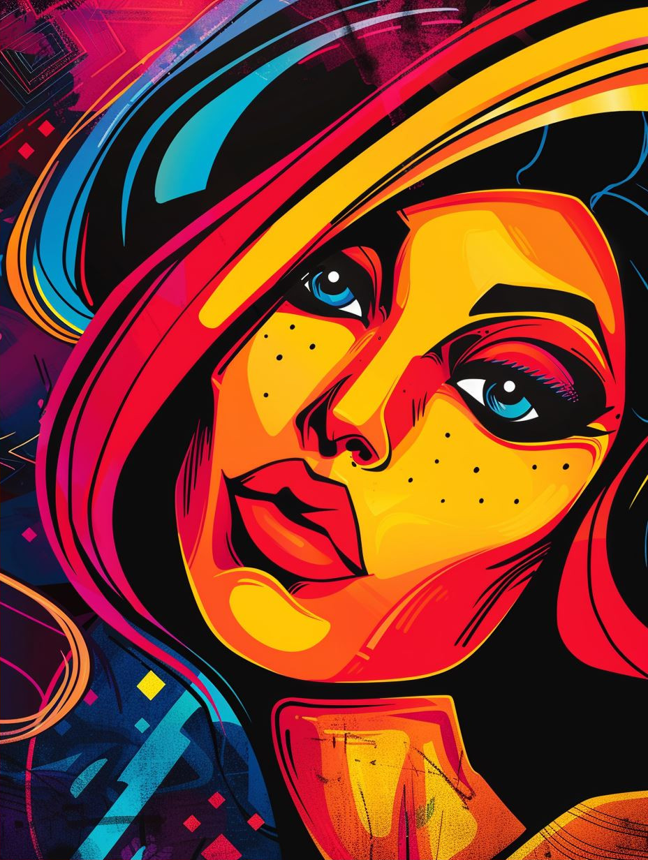 Vibrant Neon Pop Art Portraits - Image 2