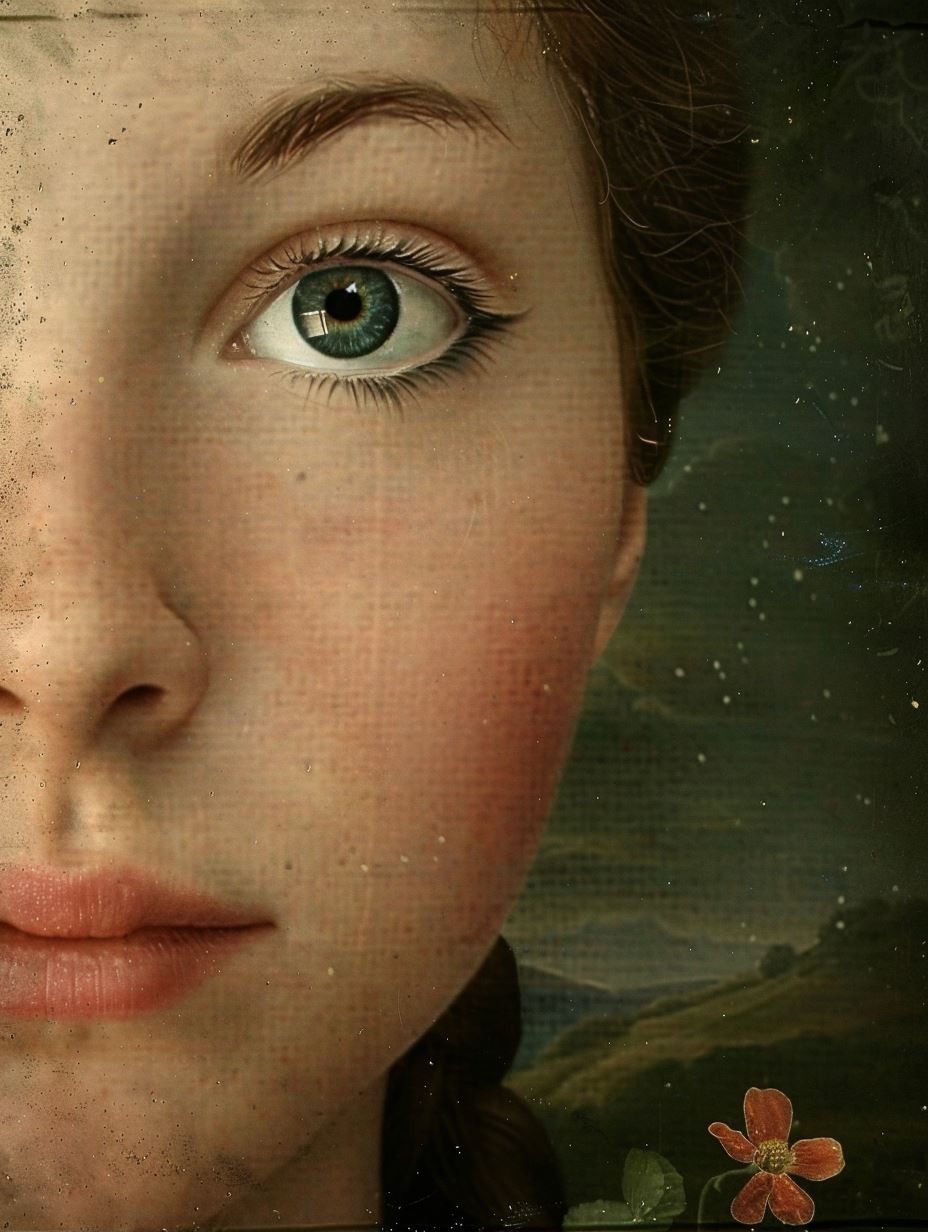 Vintage Freckled Portrait - Image 2