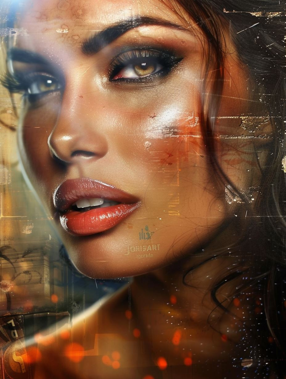 Cybernetic Glow Ethereal Portrait