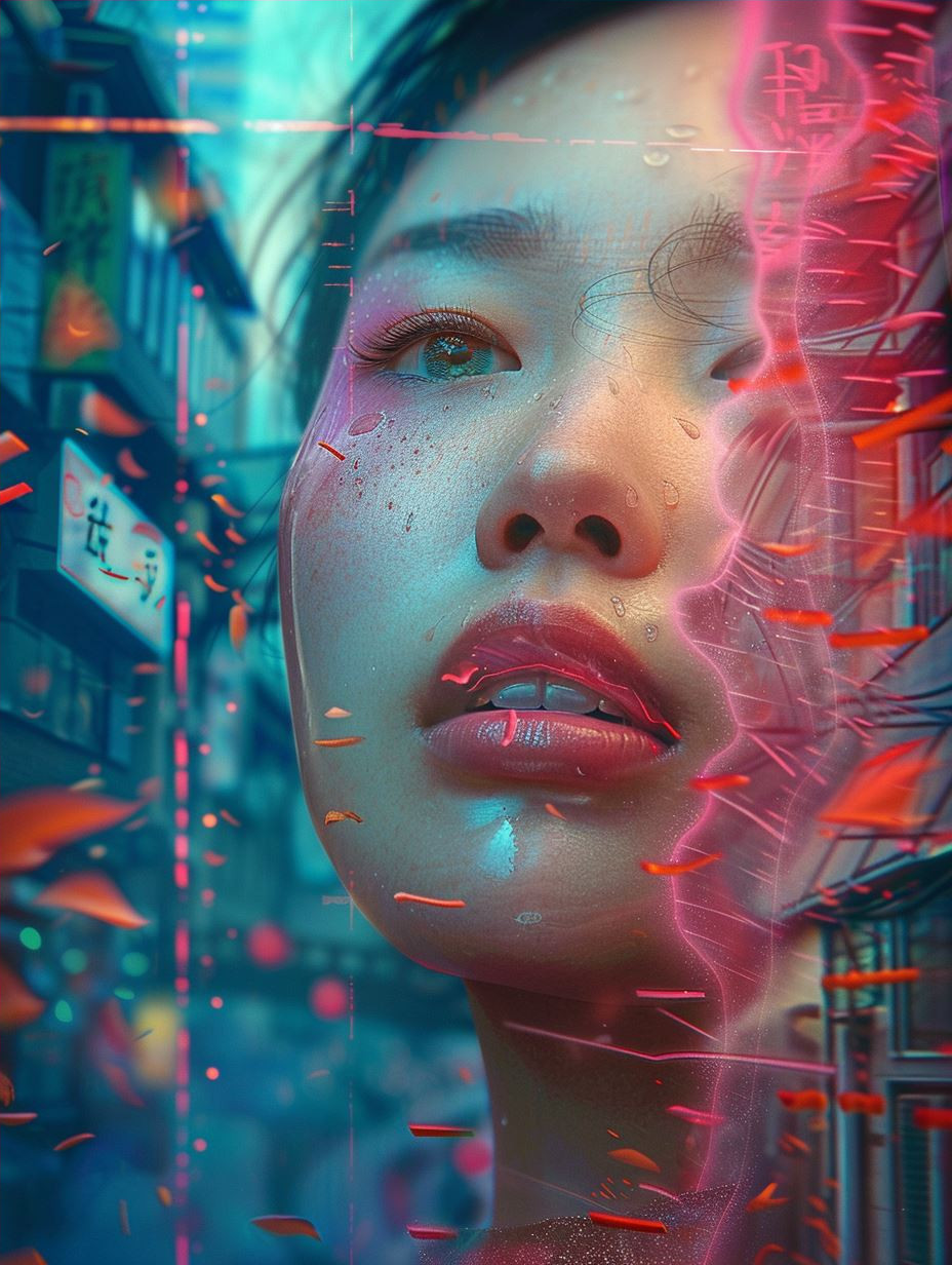 Neon Cyberpunk Digital Portraits - Image 4