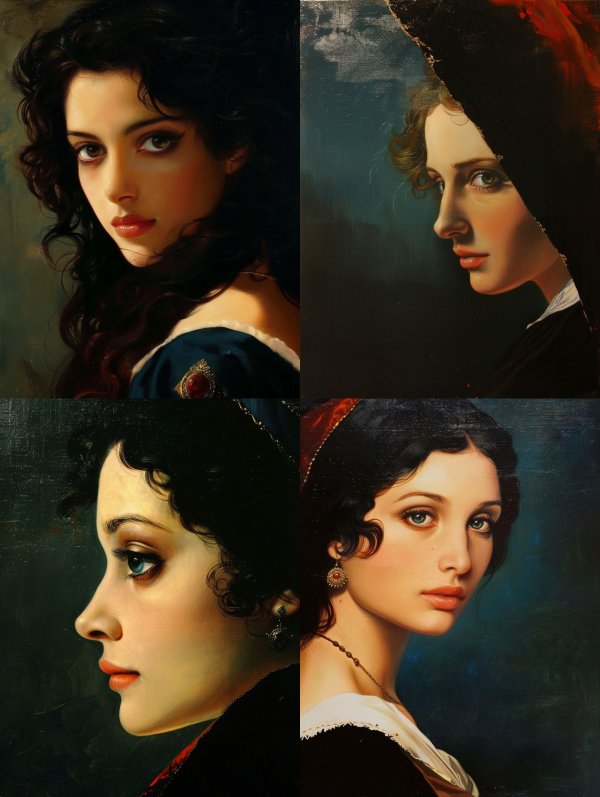 Timeless Elegance in Oil Portraits