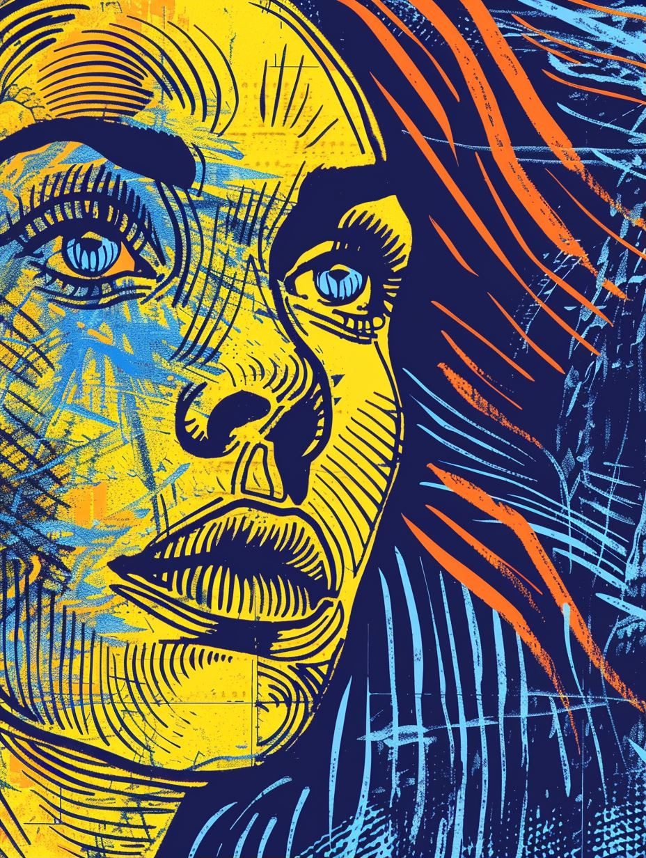 Electric Neon Pop Art Portrait
