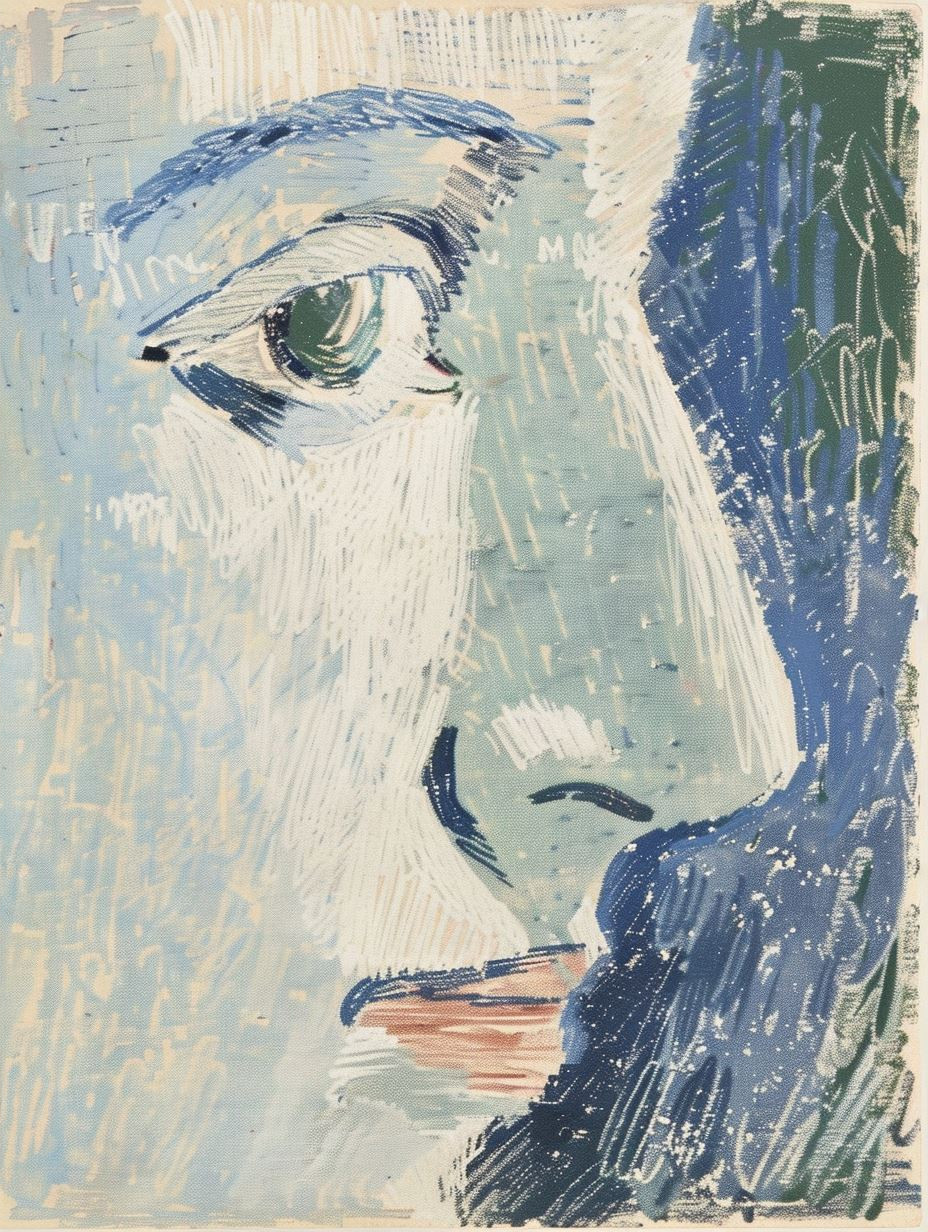 Fragmented Gaze in Pastel Hues - Image 2