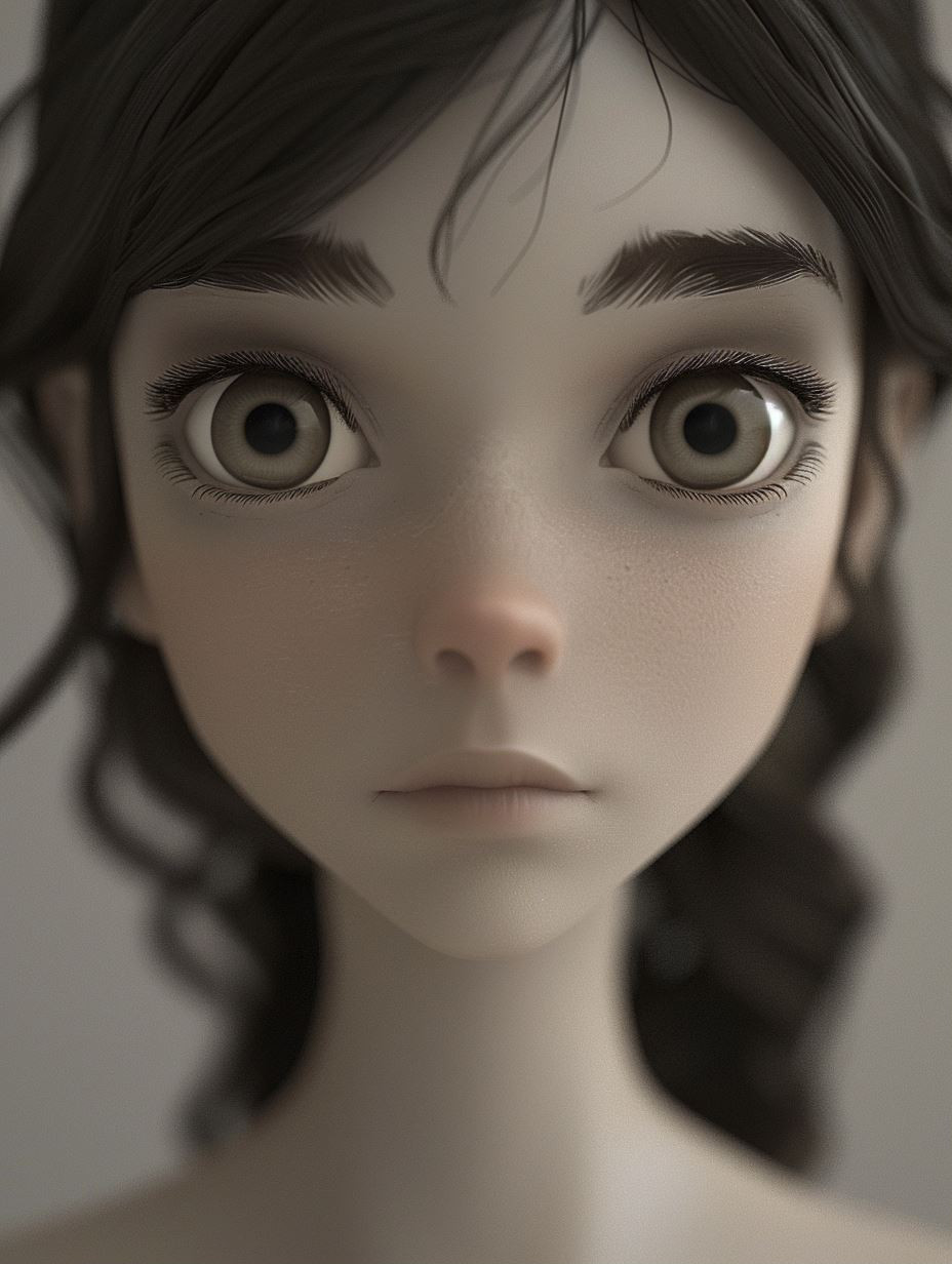 Ethereal Gazes: Stylized Digital Portraits - Image 1